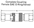 FD35 SERIES COMPLETE COUPLING FEMALE SAE